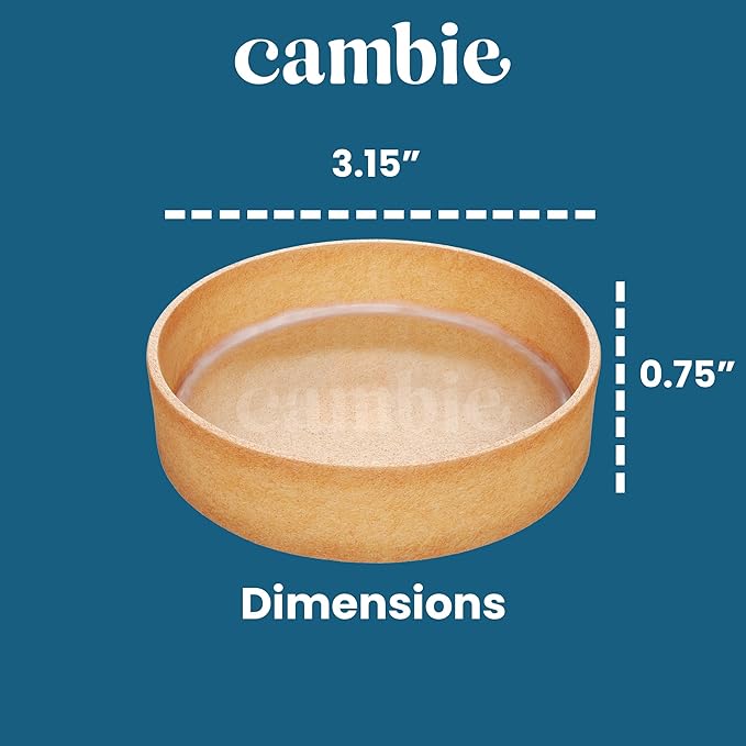 Cambie Sweet Round Mini Tart Shells, 3.15" Diameter, French Style Tart Shells with White Chocolate Coating (Pack of 24)