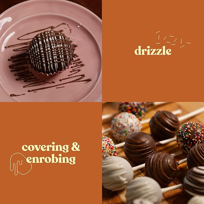 Cambie Melting Chocolate Candy Melts - 2 Pounds of Milk Chocolate Melts Used for Dipping, Baking & Toppings - Premium Quality Chocolate Wafers for Homemade Desserts