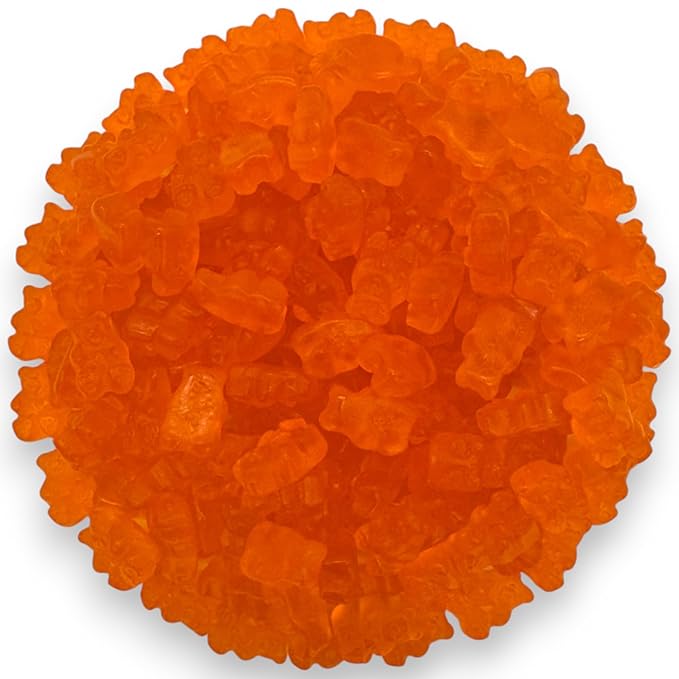 Irresistibly Delicious Orange Gummy Bears - 1.5 lbs of Fruity Bliss-Soft, Chewy, and Bursting with Tangy Delight-Great for Kids and Adults of All Ages(24 oz)