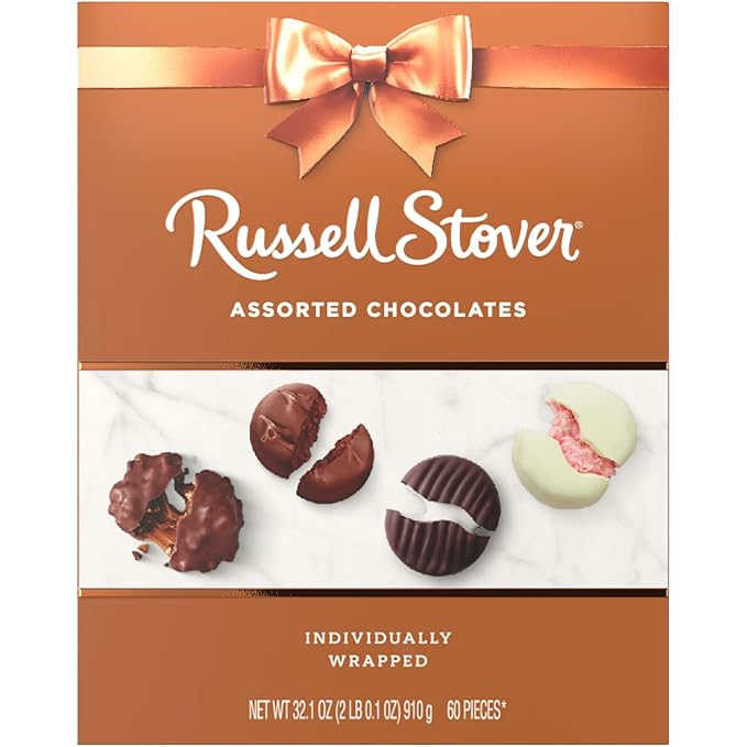 RUSSELL STOVER Assorted Milk & Dark Chocolate Candy Gift Box, 32.1 oz.