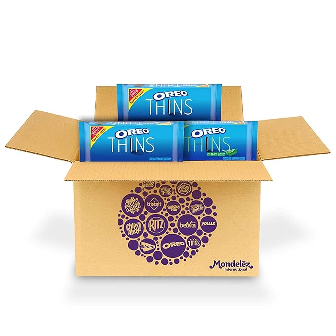 Oreo (ORMT9) Thins Flavored Creme and Thins Original Chocolate Sandwich Cookies Variety Pack, Oz Mint 39.3 Ounce
