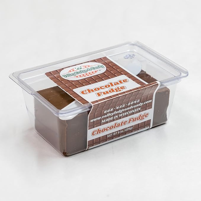 Valley Fudge, Chocolate, Fresh Artisan Fudge, Real Butter, Gourmet Candy, One Pound Package