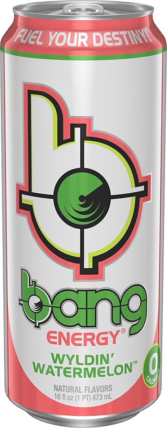 Bang Energy Wyldin' Watermelon, Sugar-Free Energy Drink, 16-Ounce | Pack of 12