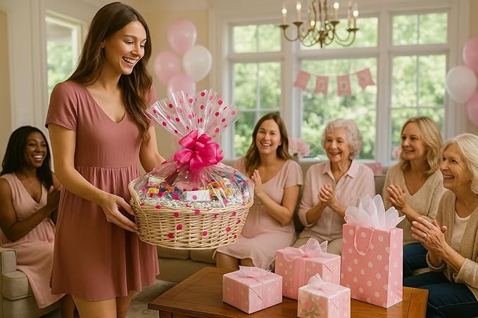 Handcrafted Gift Basket with Chocolates, Cookies, Snacks & Candy. Perfect for Birthdays, Sympathy, Holidays, Clients & Thank You Gifts (Executive Upgrade: $199.99, Baby Girl)