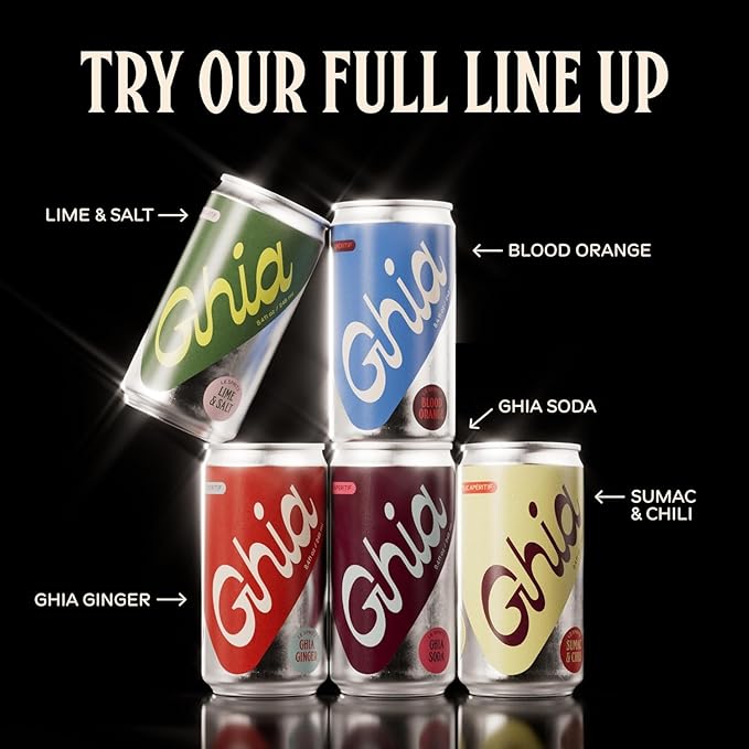 Ghia Non-Alcoholic Le Spritz | Lime + Salt & Ghia Soda Combo 8-Pack | Canned Mocktail & Cocktail Mixer, Zero Proof Sparkling Apéritif with Soothing Herbal Extracts | No Sugar, Caffeine-Free