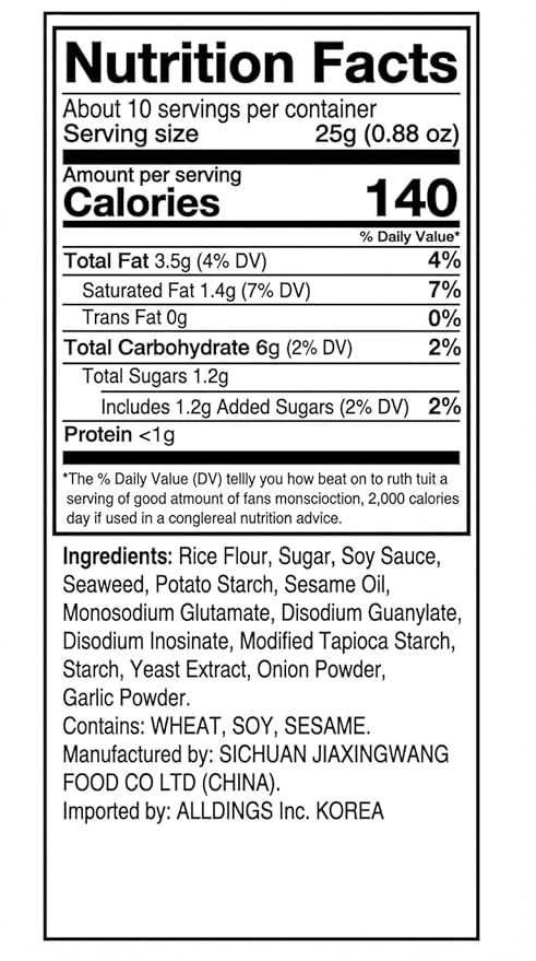 Baked Seaweed Sweet Rice Crackers, Korean Rice Snack with Roasted, Individually Wrapped, Light & Crunchy Snack (Seaweed Mini Bites (0.88 oz) - 10 Packs)