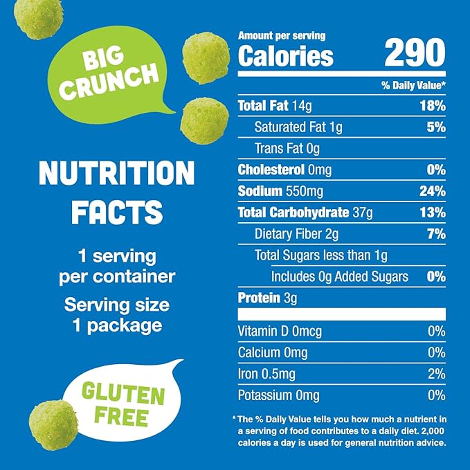 Vlasic Pickle Balls, Dill Pickle Flavored Corn Puffs, 2 oz. (Pack of 12)