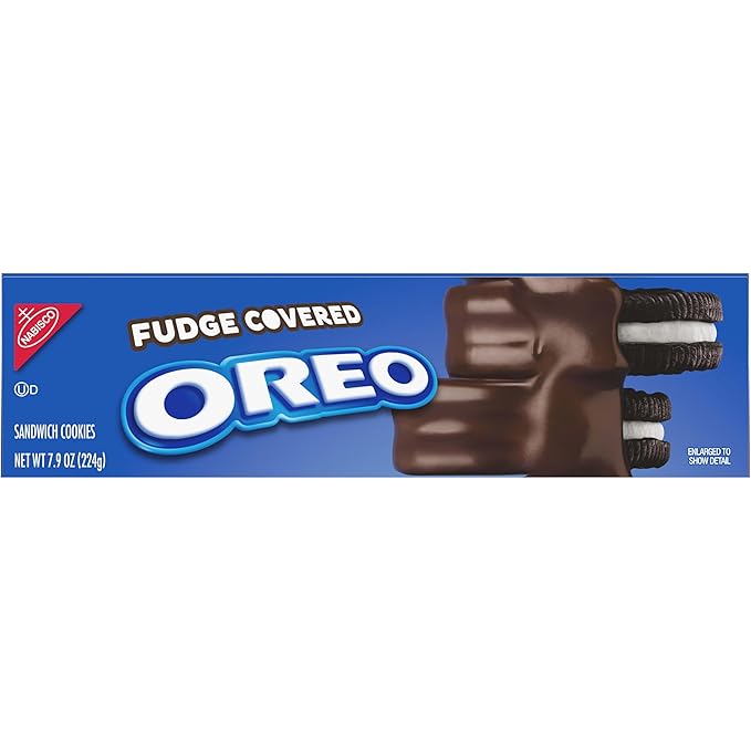 OREO Fudge Covered Chocolate Sandwich Cookies, Original Flavor, 12 - 7.9 oz Boxes