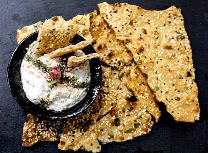 SunGak - Baked Multigrain Sangak Crackers, All Natural (7.02 oz)