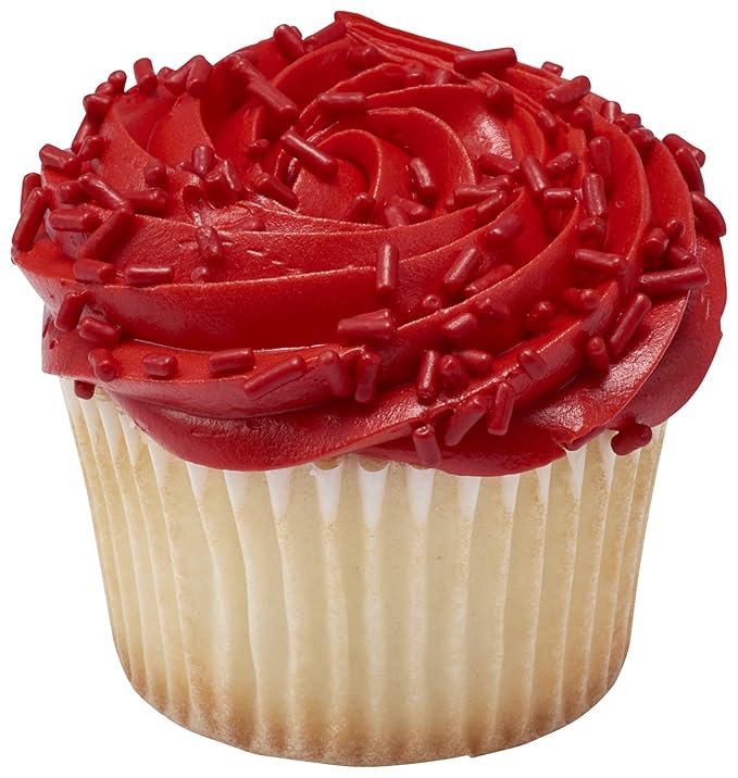 DecoPac Red Sprinkles | Extra Large 26oz Pack | Cake Sprinkle Mix, Fancy Sprinkles For Cake Decorating, Handheld Container, Candy Sprinkles, Cake Sprinkles - Red