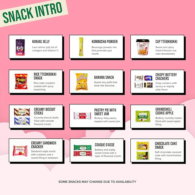 Korean Snack Box 38 Count - Variety of Individually Wrapped Korean Snacks with Chips, Sweets and Tteokbokki for Kids, Children, College Students and Adults. Gift Box for K-Food Lovers - Journey of Korea