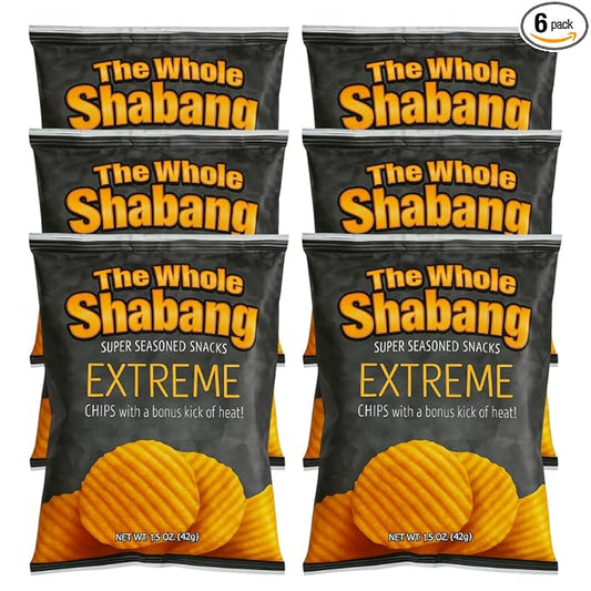 The Whole Shabang Chips by Moon Lodge – Bold Extreme Flavor Potato Chips Variety Pack – Legendary Commissary Favorite Salty Snacks for Adults – Gluten Free Food Snack Pack (1.5 oz 6 Pack)
