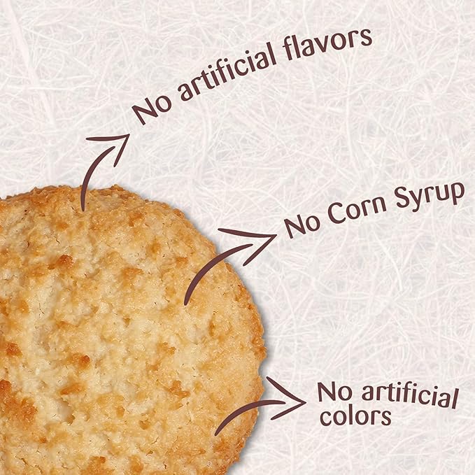 Dreams Large Coconut Cookies – 2 Boxes (8 Cookies Total) of Plain Coconut, Gluten-Free, High Fiber, Guilt-Free, Wholesome Snack with an Artisanal Recipe (11.8oz / 336g)