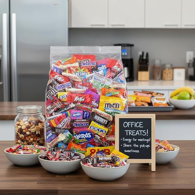 Assorted Chocolate Candy Variety Pack - 8lb Bulk Chocolate Candy Mix - Individually Wrapped Chocolate Candies for Party Favors, Office & School Treats, Goodie Bags, Parades and Pinata Candies - 8 Pound Box of Bulk Candy