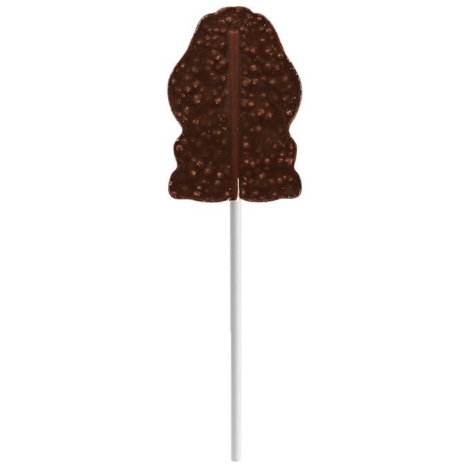 Valentine's Hush Puppy Big Chocolate Lollipop Holiday Treats, Milk Chocolate Pop Party Bag Fillers, Individually Wrapped, Kosher Certified, 3oz Chocolate Sucker