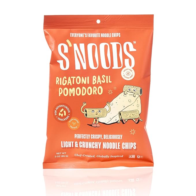 S’NOODS Slurps Up Chips Variety Pack - Light & Crunchy Noodle Chips - Plant-Based Protein - Vegan Snacks - Gluten-Free - Perfectly Crispy & Delicious - For Adventurous Snackers - 3 oz (6 Pack)