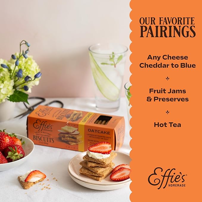 Effie's Homemade Biscuits - Variety Pack - Oatcakes, Walnut, Almond - 3 Pack