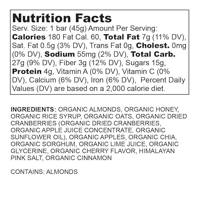 Cranberry Lime Energy Bars by Base Performance