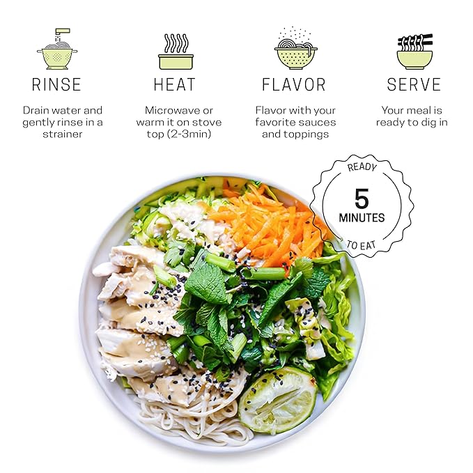 Well Lean Organic Konjac Noodles & Rice- Trial Set (2 Pack), Low Carb, Keto-Friendly, Plant-Based - 100% USDA Organic Shirataki - Healthy & Guilt-Free