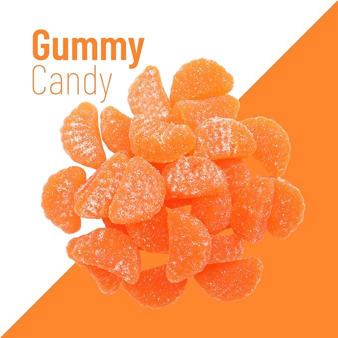 Orange Slices Gummy Candy, in Resealable Bag No Preservatives (3 Lbs)
