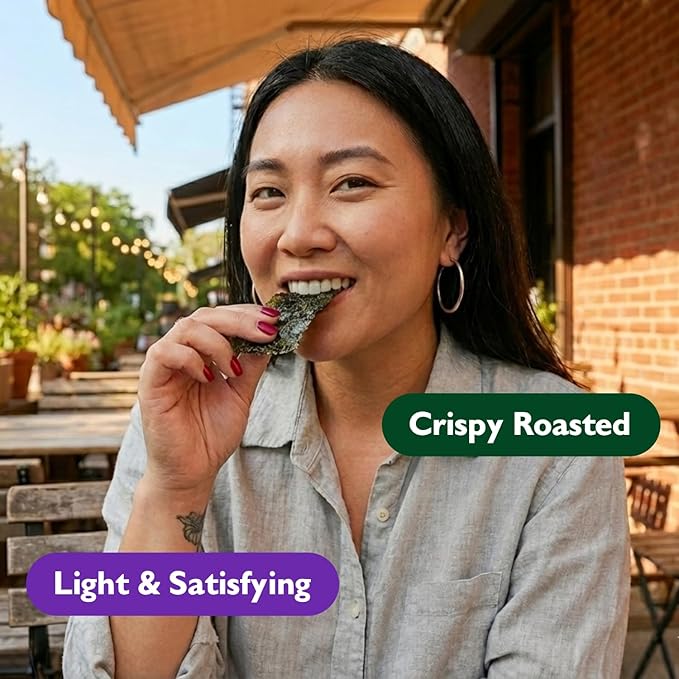 Korean Food Mixed Roasted Seaweed Snack Set, 12 Count (0.17 oz Each) – Olive Grape Seed Sunflower Oil Laver – Keto Vegan Gluten-Free On-The-Go Korean Nori Snack