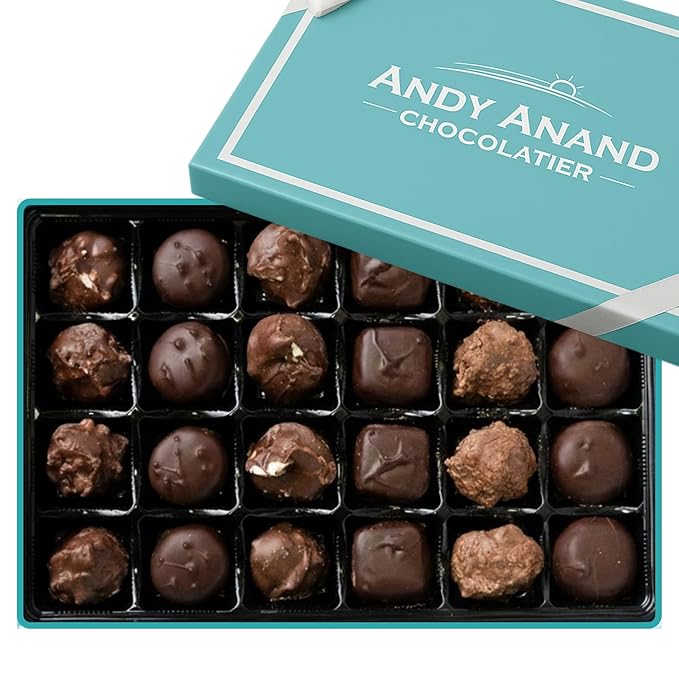 Andy Anand's Exquisite Sugar Free Chocolate Sampler: Unbelievably Delicious, Guilt-Free Indulgence in Assorted Gourmet Flavors, Gift Boxed (13 Oz) - Diabetic Friendly!