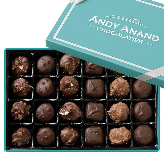 Andy Anand's Exquisite Sugar Free Chocolate Sampler: Unbelievably Delicious, Guilt-Free Indulgence in Assorted Gourmet Flavors, Gift Boxed (13 Oz) - Diabetic Friendly!
