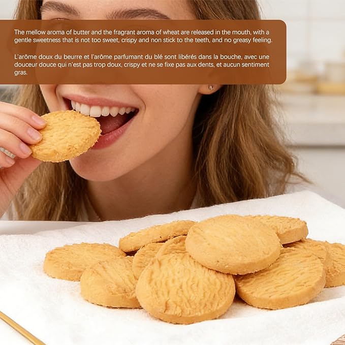 BAYUEDEGUA-Butter cookies 180g/6.34oz Low sucrose|Trans fatty acids|Vegan.Low burden biscuit snacks,Suitable for Afternoon tea/Daily snacks.