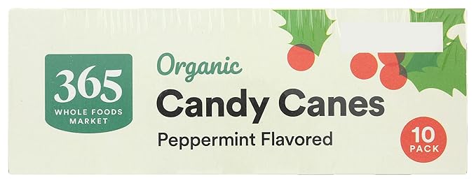 365 by Whole Foods Market, Organic Candy Canes 10 Count, 5 Ounce (Pack of 2)