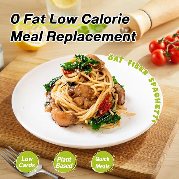MOKI Since 2005 Konjac Shirataki Noodles with Oat Fiber, Gluten-Free, Keto&Paleo-Friendly, Vegan, Low Carb,Low Calorie Shirataki Pasta, Oat Flavor Spaghetti from Thailand (12 Packs, DWT. 3.53 oz Each)