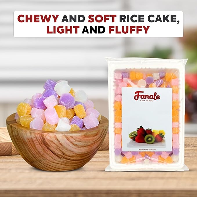 Fanale Mini Mochi - Mixed Color for Frozen Yogurt topping and Shaved Ice topping (0.7 lb/bag, 24bags/box) MOC006-BOX