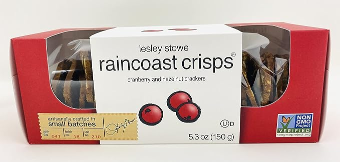Gourmet Food Crisps Crackers Variety Bundle | Cranberry Crisps & Hazelnut | Fig & Olive 2 Pk - 5.3 oz