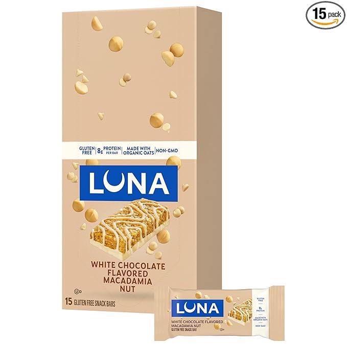 Clif, Bar Luna White Chocolate Macadamia 15 Count, 25.35 Ounce