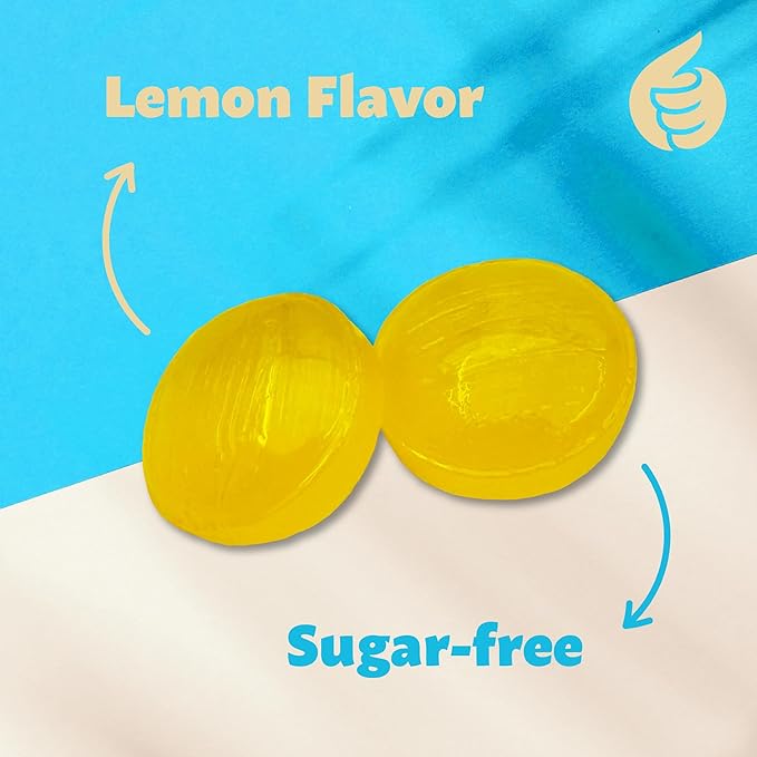 Sugar-Free Lemon Hard Candy | 1-Pound Pack | Refreshing Treats