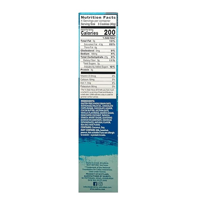 Nairn's Gluten Free Chocolate & Coconut Breakfast Biscuits, 5.64oz