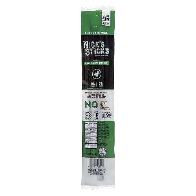 Nick's Sticks | 100% Grass-Fed Beef, Free Range Turkey Stick, Variety Pack | Made in the USA | Gluten Free | 3 Original, 3 Original Turkey, 3 Spicy, 3 Spicy Turkey
