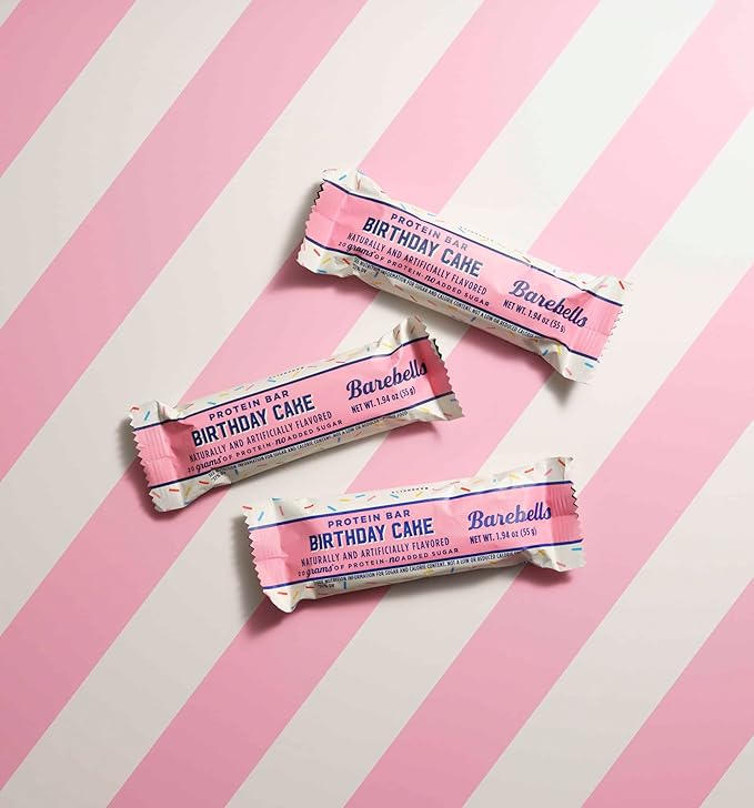 Barebells Protein Bars Birthday Cake - 12 Count, 20g High Protein Treats - Chocolate Nutrition Bar with 1g Total Sugars - On-The-Go Breakfast or Post-Workout Snack