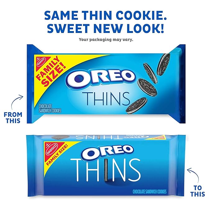 Oreo (ORMT9) Thins Flavored Creme and Thins Original Chocolate Sandwich Cookies Variety Pack, Oz Mint 39.3 Ounce