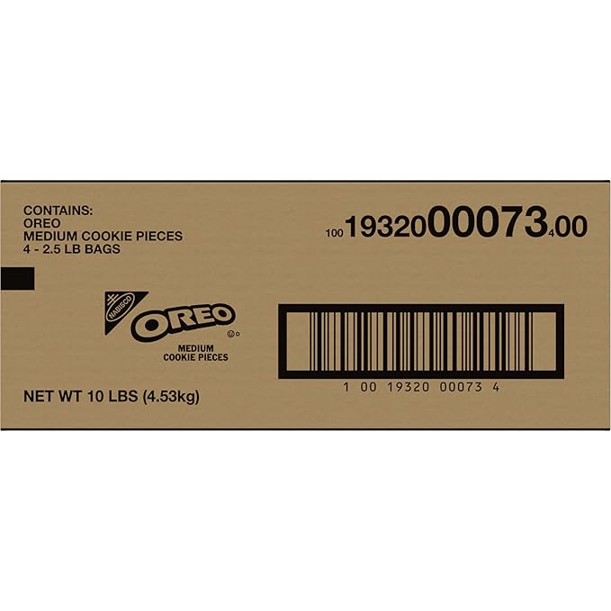 OREO Chocolate Sandwich Cookies Medium Cookie Pieces, 4 - 2.5 lb Bags