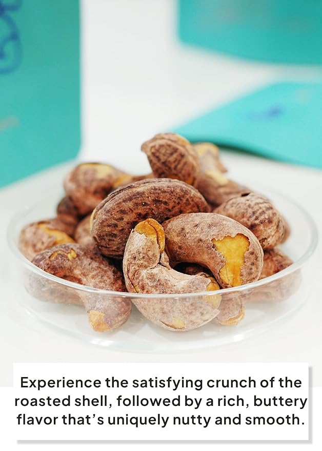 Korean Food NUTDY NUT Roasted Jumbo Cashew Nuts 3.88oz Roasted with Shells, Resealable Zipper Bag, Premium Snack, 3.88 oz, Trending on Social Media