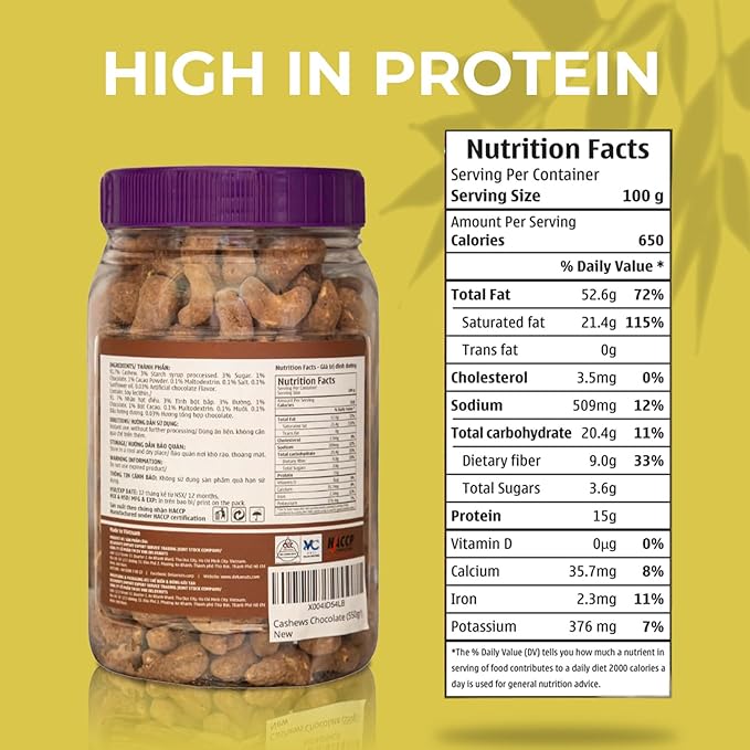 DELUXNUTS Premium Roasted Chocolate Covered Cashew Crunch 21oz | Cocoa Dusted & Chocolate Cashews Gift, Whole Cashew Nuts Snack Mix, Healthy Gourmet Snack for Adults, High Protein, Gluten-Free, Premium Holiday Gift Idea