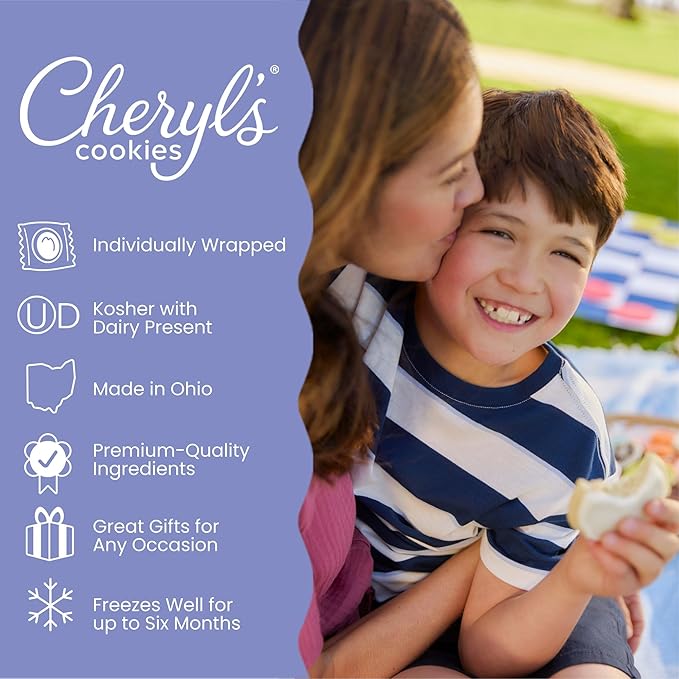 Cheryl's Cookies® Thank You Cookie Gift Box w/24 Buttercream-Frosted Sugar Cookies, Individually Wrapped, Gourmet, Handmade, For Any Occasion, Family & Friends, Thanks, Favors
