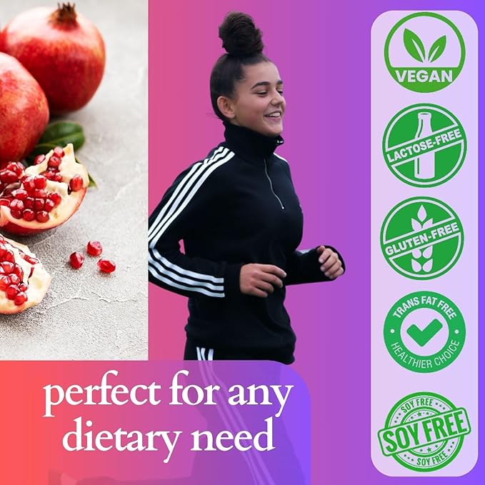 DrinkFit Fruit Smoothie | Real Fruit Puree, Low Sugar, Gluten:Free & Non:GMO, Pomegranate Smoothie Mix : Makes 32 Smoothies, 64 Fl Oz with Dispensing Pump (Pomegranate)