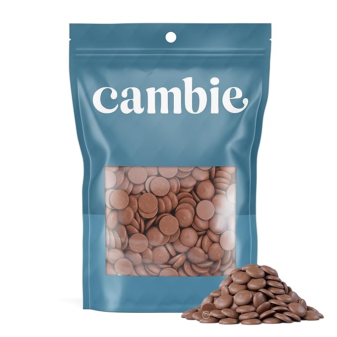 Cambie Melting Chocolate Candy Melts - 2 Pounds of Milk Chocolate Melts Used for Dipping, Baking & Toppings - Premium Quality Chocolate Wafers for Homemade Desserts