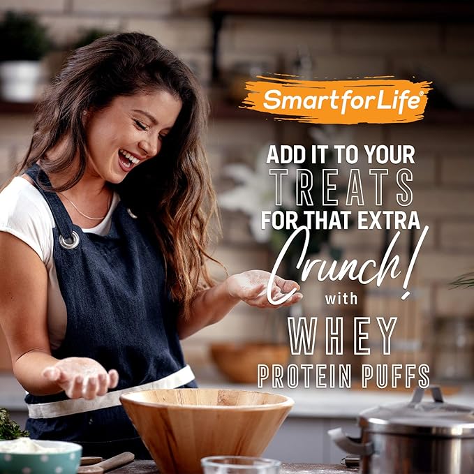 Smart for Life - Whey Protein Puffs - High Protein Zero Sugar Whey Protein Isolate Puffs 3LB - 18 Grams Protein Snacks Bulk - Non-GMO, Gluten-Free - 3 Pound Box - 53 Serving…