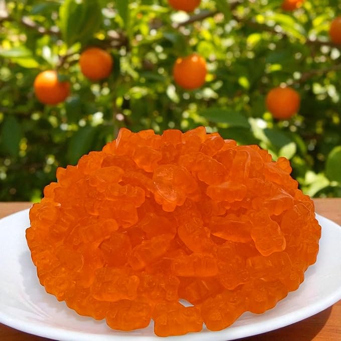 Irresistibly Delicious Orange Gummy Bears - 1.5 lbs of Fruity Bliss-Soft, Chewy, and Bursting with Tangy Delight-Great for Kids and Adults of All Ages(24 oz)