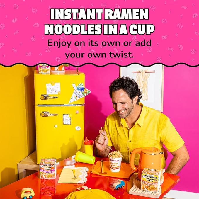 Maruchan Instant Lunch Ramen Noodles, Chili Piquin & Shrimp – Japanese-Style Instant Noodle Soup, Easy Meal Ready in 3 minutes – 2.25 Oz Cup, Pack of 12