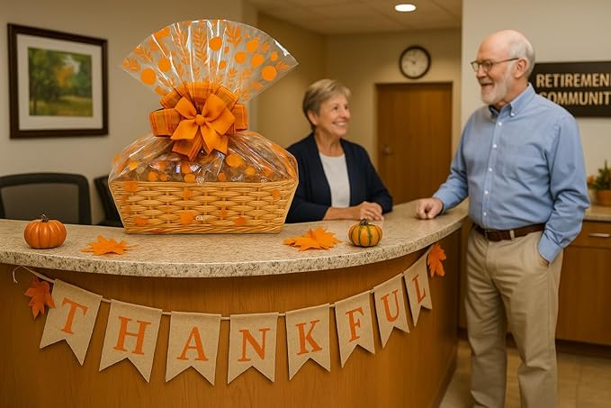 Handcrafted Gift Basket with Chocolates, Cookies, Snacks & Candy. Perfect for Birthdays, Sympathy, Holidays, Clients & Thank You Gifts (Platinum: $149.99, Thanksgiving)