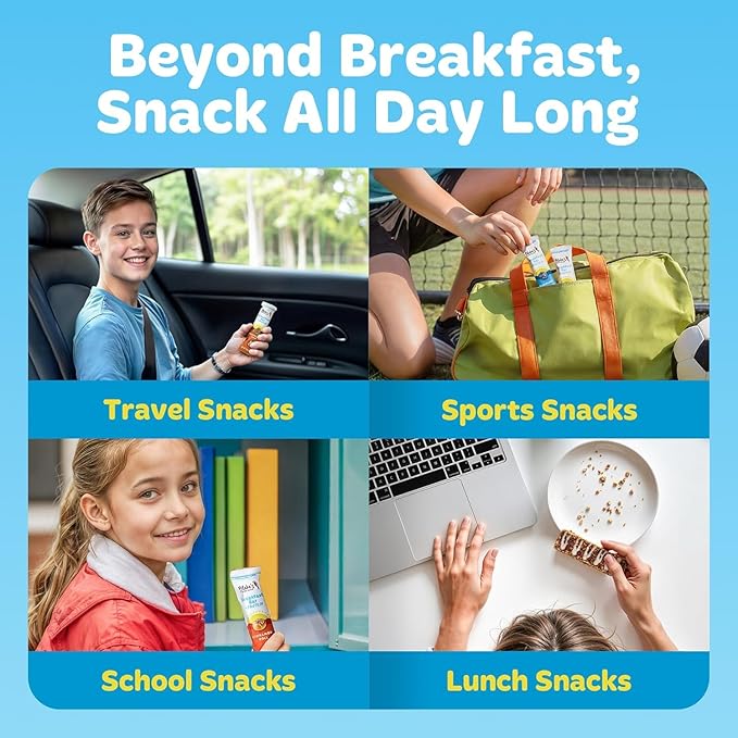 Blake's Breakfast Bars with Protein — Cinnamon Roll (30 Count), 5g Clean Plant-Based Protein, Gluten Free, Nut Free, Dairy Free & Vegan, Healthy Snacks for Kids or Adults, School Safe