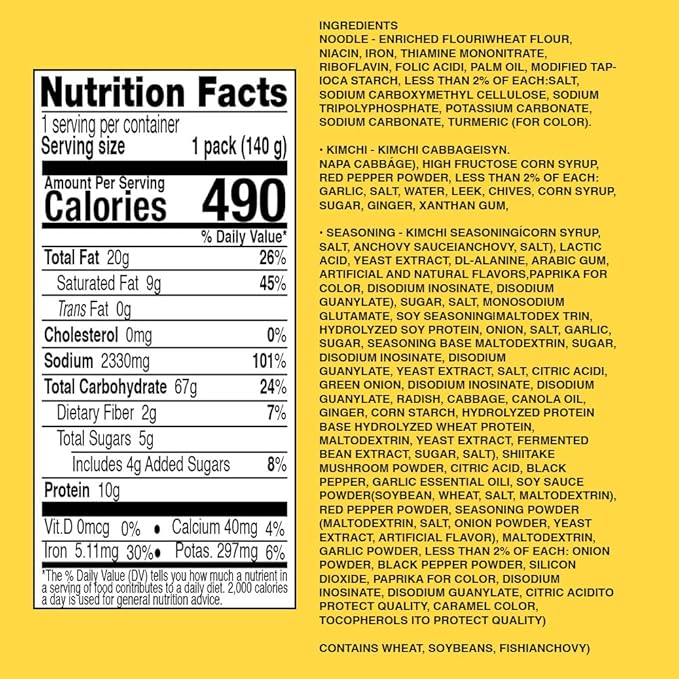 Instant Ramen Cup Noodles [ORIGINAL Kimchi | 6 CUPS/ Pack] – Healthy, Bold & Tangy | Korean Spicy Noodle Soup with Real Fermented Kimchi | No Artificial Additives/ Colors | 0 Trans Fat | Easy to Cook Meal or Snack - O’food